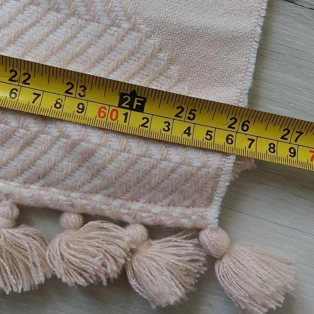 Vince Camuto pale‎ Pink and Grey Scarf pom pom pom